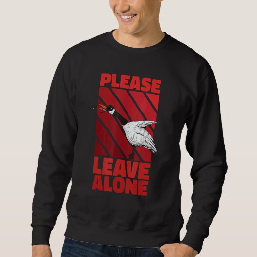 Please Leave Me Alone Canadian Goose Birdwatcher スウェットシャツ (正面)