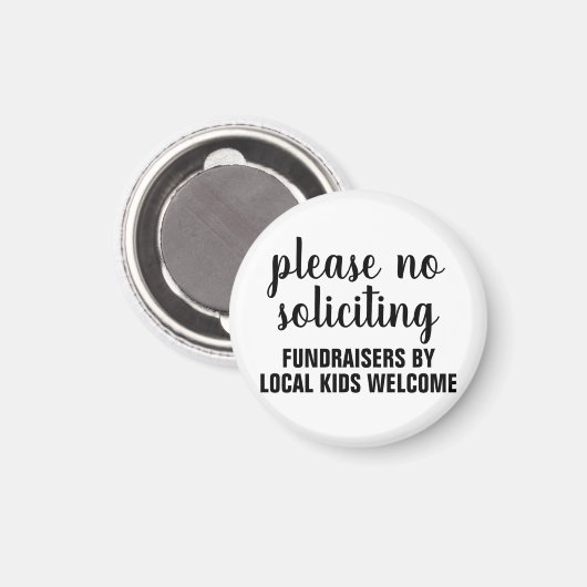 please no soliciting fundraisers by local kids マグネット (正面/裏面)
