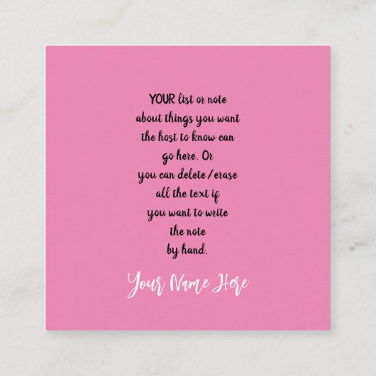 Please Noteファッションスチームパンクスケルトン幽霊 エンクロージャーカード (裏面)