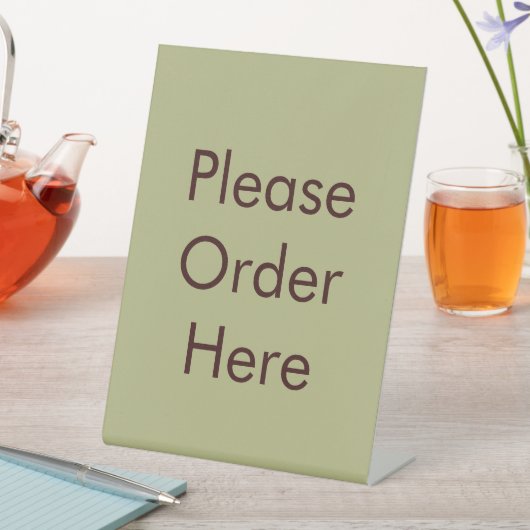 Please Order Here Green Sage 台座サイン (インサイチュ)