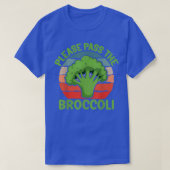Please Pass the Broccoli  Funny Retro Vegan Brocco Tシャツ (デザイン正面)