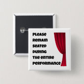 Please Remain Seated” Funny Bathroom Button 缶バッジ (正面&裏面)