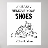 Please Remove Your Shoes Graphic Illustrated ポスター (正面)