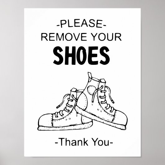 Please Remove Your Shoes Graphic Illustrated  ポスター (正面)
