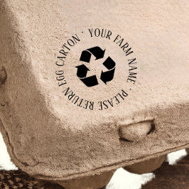 Please Retrun Egg carton Self Inking Rubber Stamp セルフインキングスタンプ