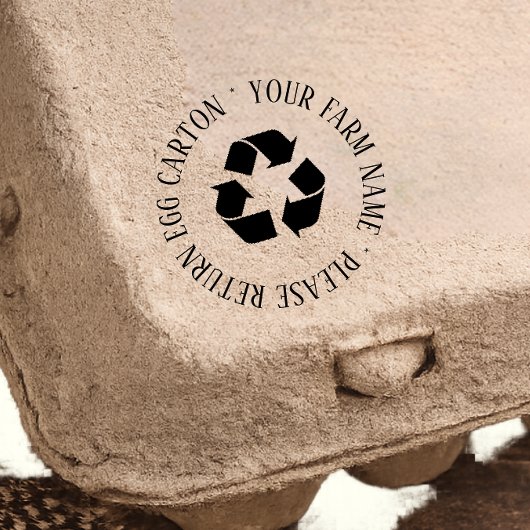 Please Retrun Egg carton Self Inking Rubber Stamp セルフインキングスタンプ