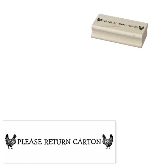 PLEASE RETURN CARTON ラバースタンプ (押印)