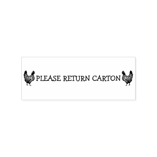 PLEASE RETURN CARTON ラバースタンプ (インプリント)