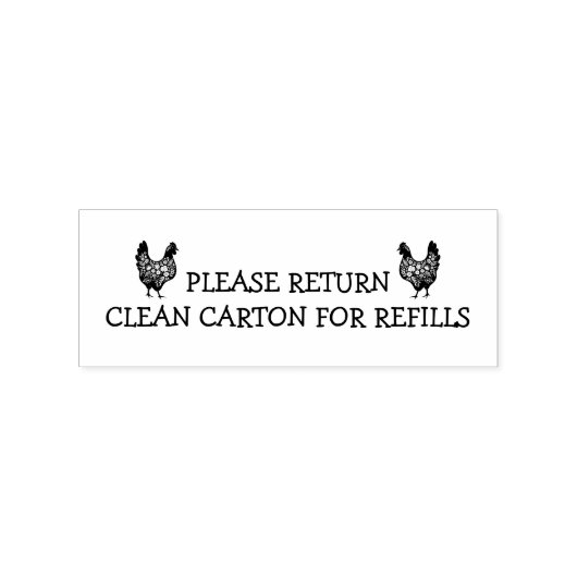PLEASE RETURN CLEAN CARTON FOR REFILLS ラバースタンプ (インプリント)