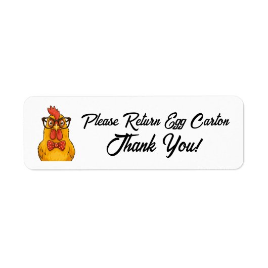 Please Return Egg Carton Farm Fresh Eggs ラベル (正面)