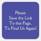 Please Save a Link スクエアシール (正面)