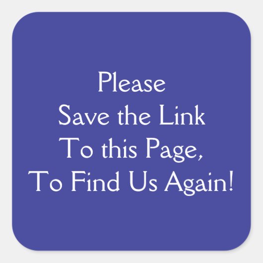 Please Save a Link スクエアシール (正面)