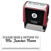 Please Sign and Return -カスタム先生名行 セルフインキングスタンプ (インサイチュ)