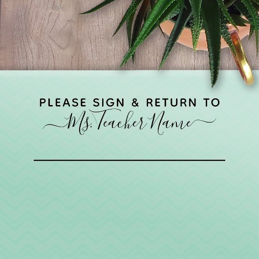 Please Sign and Return – スクリプト先生名行 セルフインキングスタンプ