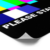 Please Stand By Television Tv Test Pattern Hallowe ポスター (角)