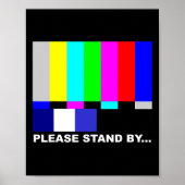 Please Stand By Television Tv Test Pattern Hallowe ポスター (正面)