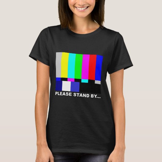 Please Stand By Television Tv Test Pattern Hallowe Tシャツ (正面)