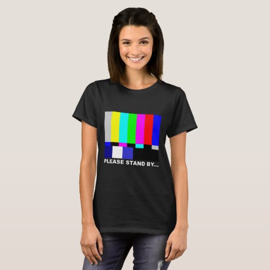 Please Stand By Television Tv Test Pattern Hallowe Tシャツ (正面フル)