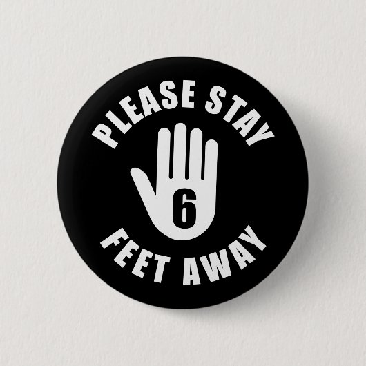 Please Stay 6足 遠くに 缶バッジ (正面)