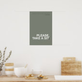 PLEASE, TAKE A SIT – Funny Bathroom Poster ポスター (キッチン)