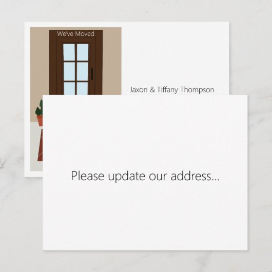 Please Update Our Address Front Door ポストカード (正面/裏面)