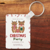 PleaseJoinUs A ChristmasParty At 8 PM Keychain キーホルダー (裏面)