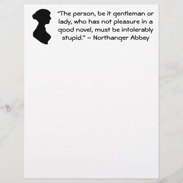 Pleasure in a Good Novel Jane Austen引用文 (正面)