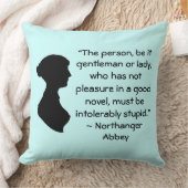 Pleasure in a Good Novel Jane Austen引用文 クッション (ブランケット)