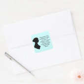 Pleasure in a Good Novel Jane Austen引用文 スクエアシール (封筒)