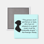 Pleasure in a Good Novel Jane Austen引用文 マグネット (正面/裏面)