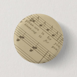 Pleasure Is For You - Music Notesボタン 缶バッジ