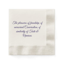 Pleasures of friendship napkins