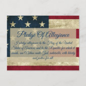 Pledge of Allegiance Distressed American Flag ポストカード (正面)