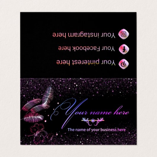 plegada personalizada、con datos personales 名刺 (外部フラット)