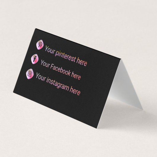 plegada personalizada、con datos personales 名刺 (裏面)