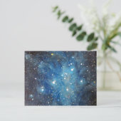 Pleiades Space Art Constellation Painting Print ポストカード (スタンド正面)