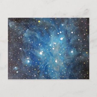 Pleiades Space Art Constellation Painting Print ポストカード