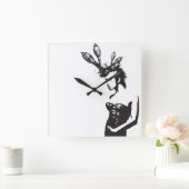 Plena Punk Puerto Rican Art スクエア壁時計 (ホーム)