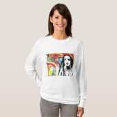 Plena Punk Puerto Rican Art Women's Long Sleeve Tシャツ (正面フル)