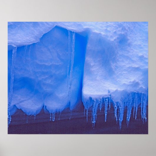 Pleneau Iceberg墓地、南極：青 ポスター (正面)