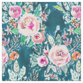 PLENITUDEの花のカラフルなBohoの水彩画 ファブリック (見本)