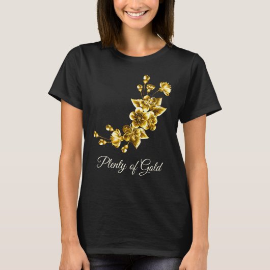 Plenty of Gold Elegant Floral Tシャツ (正面)