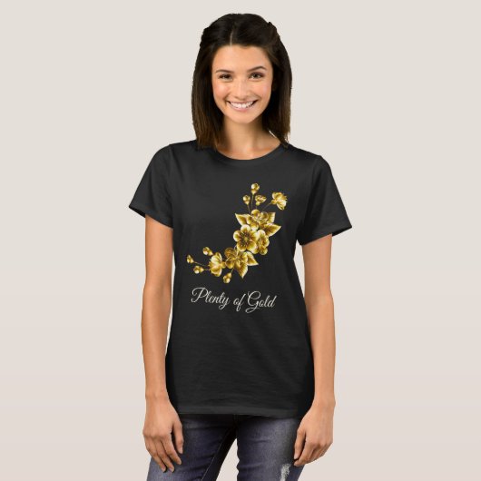 Plenty of Gold Elegant Floral Tシャツ (正面フル)
