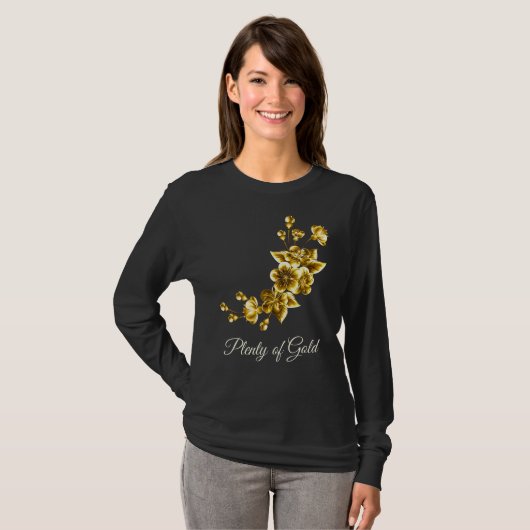 Plenty of Gold Elegant Floral Tシャツ (正面フル)