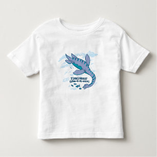 Plesiosaur青い海の恐竜のトドラーTシャツ トドラーTシャツ