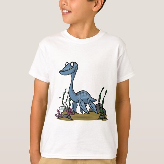 Plesiosaurusはワイシャツをからかいます Tシャツ (正面)
