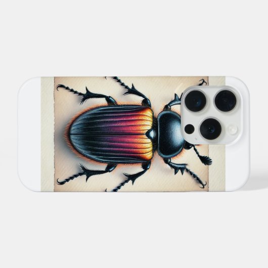 Plinthocoelium Beetle 160724IREF234 - Watercolor iPhoneケース (裏面横)