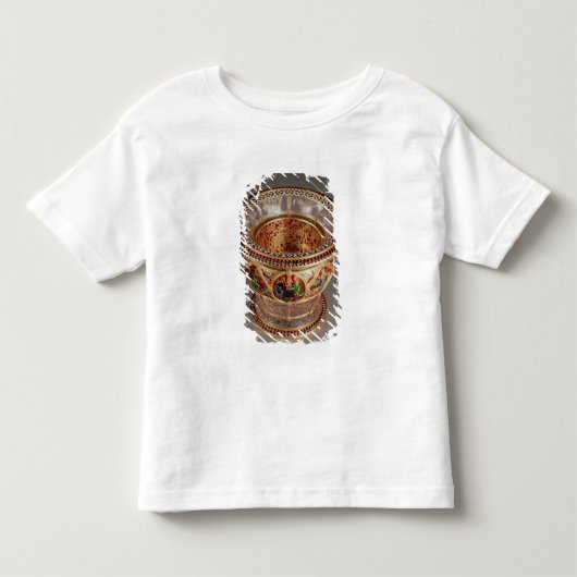 plique-a-jourおよびcloisonneが付いている箱 トドラーTシャツ (正面)