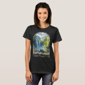 Plitvice Lakes National Park Croatia Souvenir Retr Tシャツ (正面フル)