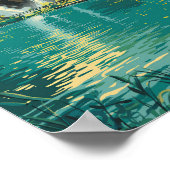 Plitvice Lakes National Park Illustration Travel ポスター (角)